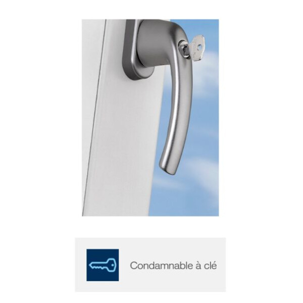 POIGNÉE DE FENÊTRE NEW-YORK  TBT4 À CLÉ (Ambiance) Poignée de fenêtre new-york  tbt4 à clé