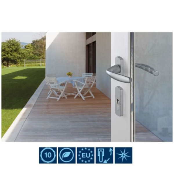 POIGNÉE DE PORTE-FENÊTRE  NEW-YORK À CLÉ SAILLIE  NORMALE (Ambiance) Poignée de porte-fenêtre  new-york à clé saillie  normale