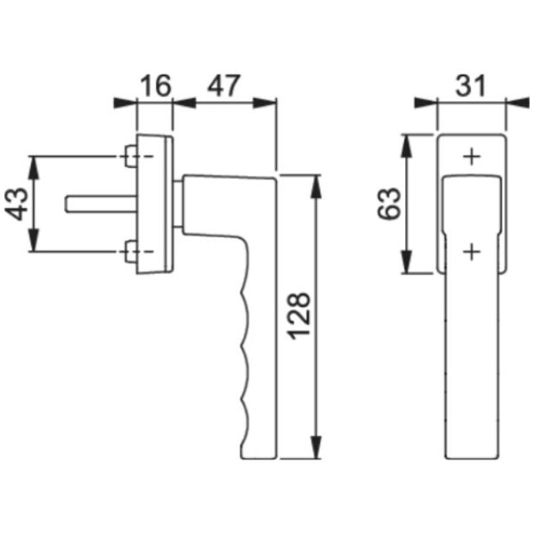 POIGNÉE DE FENÊTRE TOULON  SECUFORTE (Schéma) Poignée de fenêtre toulon  secuforte