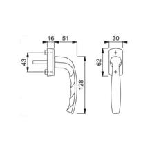 POIGNÉE DE FENÊTRE NEW-YORK  SECUSTIK (vignette) Poignée de fenêtre new-york  secustik
