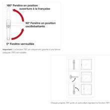 POIGNÉE DE FENÊTRE TOULON  TBT4 À CLÉ (vignette) Poignée de fenêtre toulon  tbt4 à clé