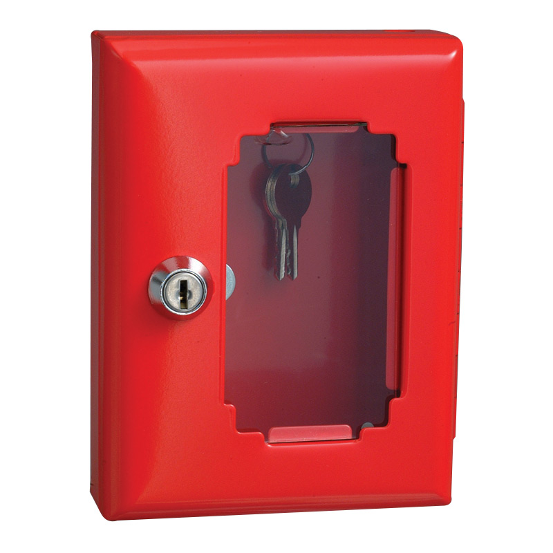 2 Boîtes à Clés De Secours Avec Vitre Et Marteau - Fixation Murale, Verrouillables, Métal Rouge - Pour Urgence, Accès Rapide