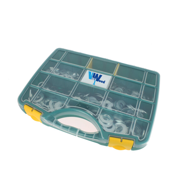 Coffret 855 rondelles plates mu acier zingue