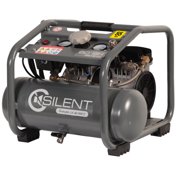 Compresseur monophase monobloc silencieux silent 6/6c sh
