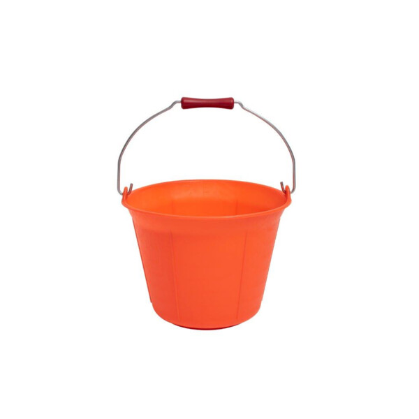 SEAU ORANGE FLUO SANS ŒILLETS 11L (Présentation) Seau orange fluo sans œillets 11l