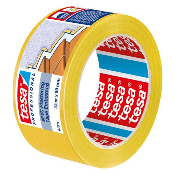 ADHESIF PVC STRIE POUR DECOUPE FACILITEE 67001 JAUNE 33 M X 50 MM (Présentation) Adhesif pvc strie pour decoupe facilitee 67001 jaune 33 m x 50 mm