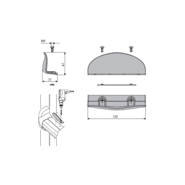 Aileron de tirage pour push