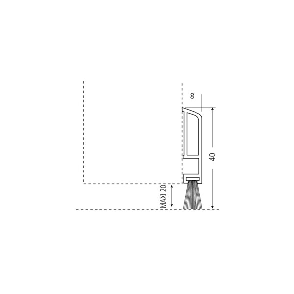 Bas de porte profil pds-b-zk