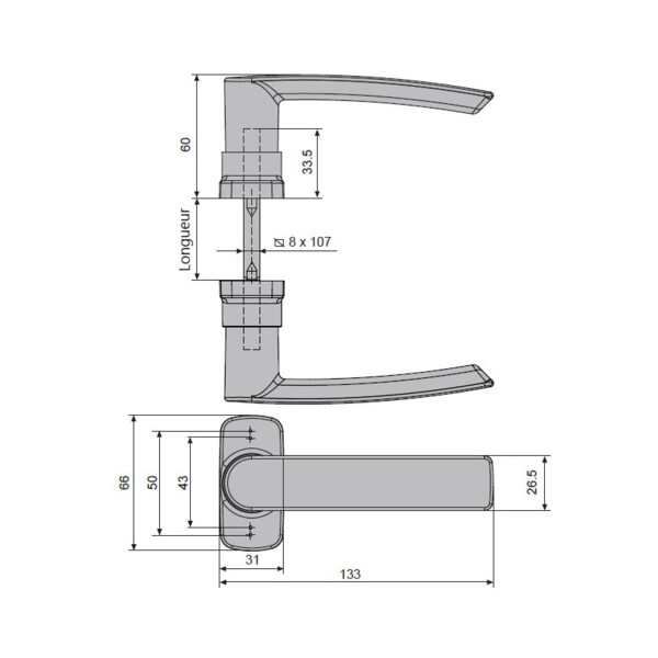 Béquille double hera