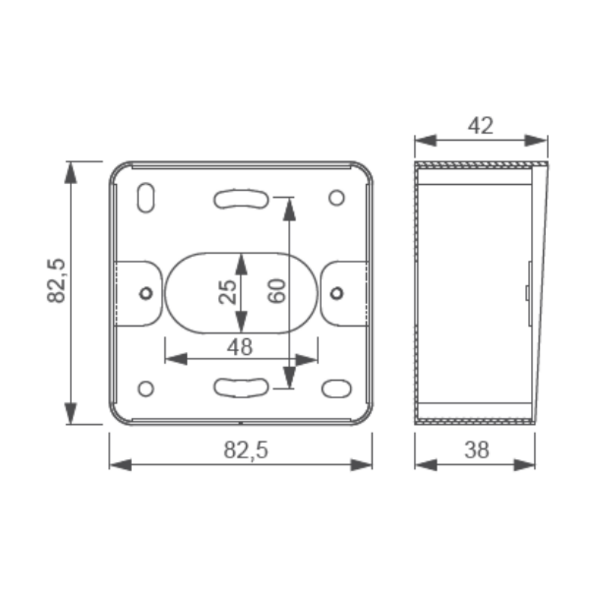 Boîtier applique izyx