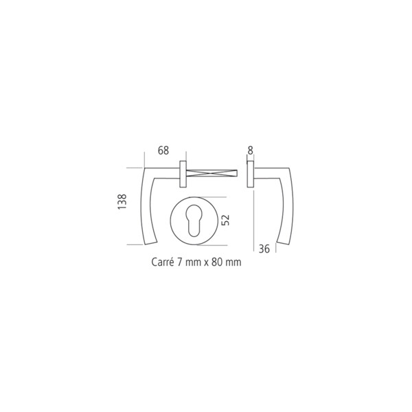 Béquille inox trondheim
