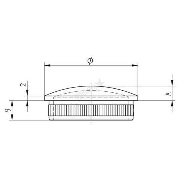 Bouchon tube inox diam 42