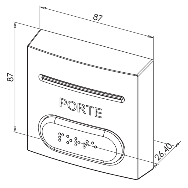 Bouton poussoir pmr abs