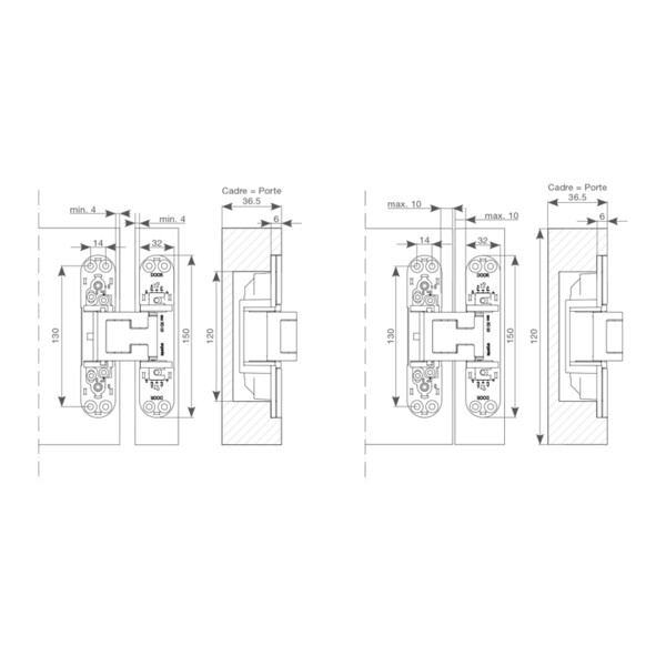 Charniere tech exo xc10 regl 3d
