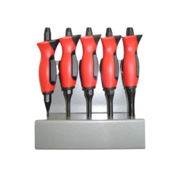 CHASSE-GOUPILLE OCTO CHROME-VANADIUM BRUNI POIGNEE STS 3-4-5-6-8MM (STAND METAL (Présentation) Chasse-goupille octo chrome-vanadium bruni poignee sts 3-4-5-6-8mm (stand metal