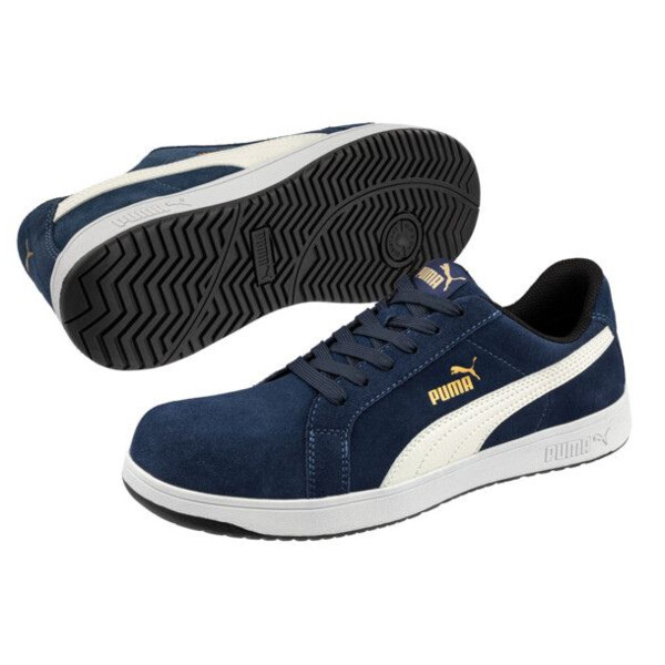 Chaussure iconic suede navy low s1pl esd fo hro sr