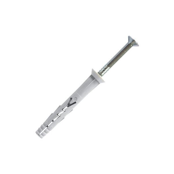 CHEVILLE NYLON AVEC VIS TETE FRAISEE EN BIDON (Présentation) Cheville nylon avec vis tete fraisee en bidon