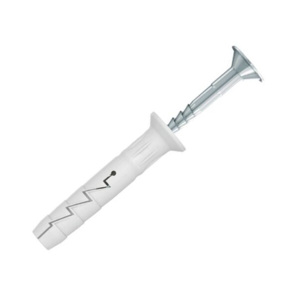 CHEVILLE NYLON AVEC VIS TETE FRAISEE POZI 2 (Présentation) Cheville nylon avec vis tete fraisee pozi 2