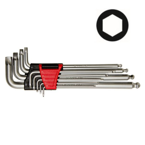 CLE MALE 6 PANS POUR EMPREINTE ABIMEE (9 PIECES) (Présentation) Cle male 6 pans pour empreinte abimee (9 pieces)