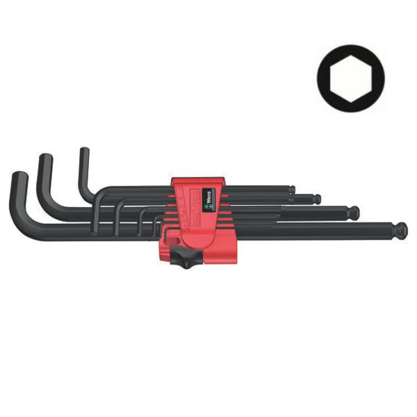 CLE MALE 6 PANS TETE SPHERIQUE 950/9 PKL HEX-PLUS 6 SB (JEU DE 9) (Présentation) Cle male 6 pans tete spherique 950/9 pkl hex-plus 6 sb (jeu de 9)