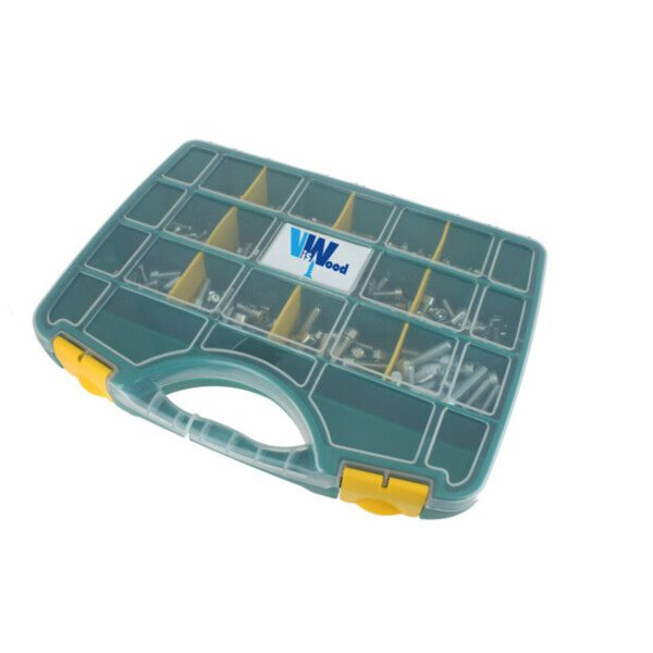 Coffret 212 vis a metaux chc acier zingue blanc