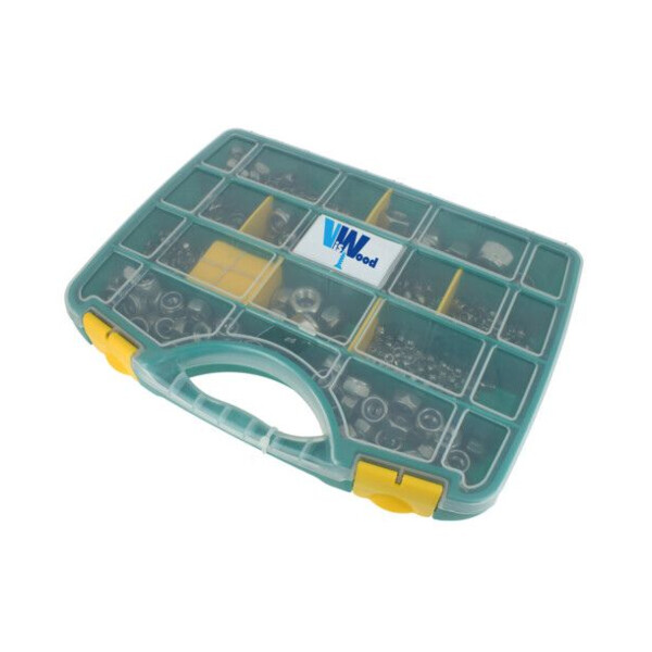 Coffret 610 ecrou indesserable acier zingue blanc