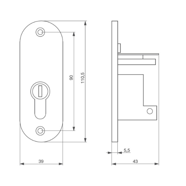 Contacteur à clé étroit