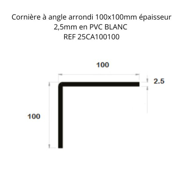 Cornière pvc de finition