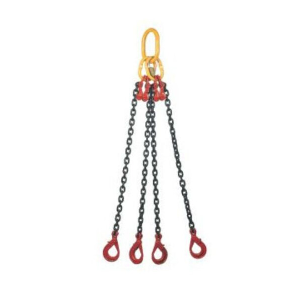 ELINGUE CHAINE GR80 4 BRINS A RACCOURCISSEUR CROCHETS AUTOMATIQUES (Présentation) Elingue chaine gr80 4 brins a raccourcisseur crochets automatiques