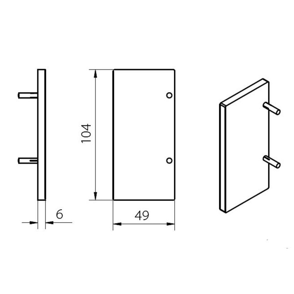 Embout rail expert plafond