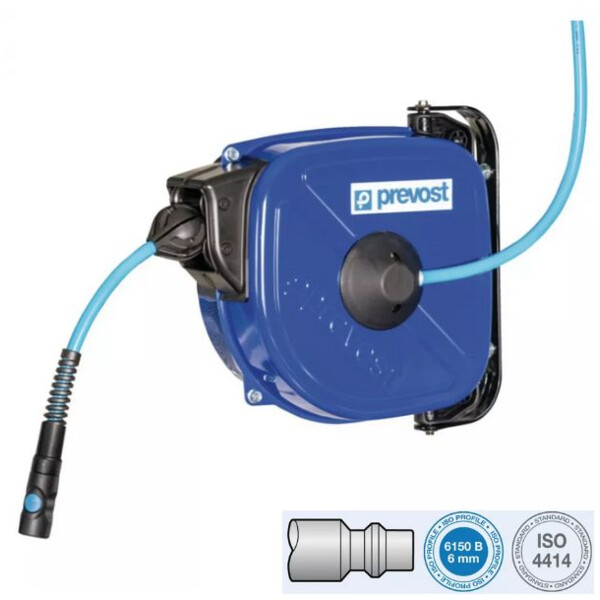 ENROULEUR AUTOMATIQUE DE TUYAU D'AIR A TAMBOUR FERME CARTER ACIER (Présentation) Enrouleur automatique de tuyau d'air a tambour ferme carter acier