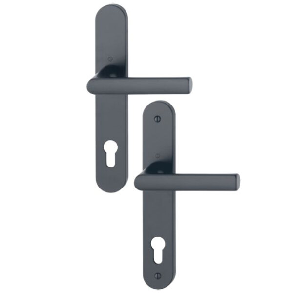 Poignée de porte plaque large  hamburg saillie normale