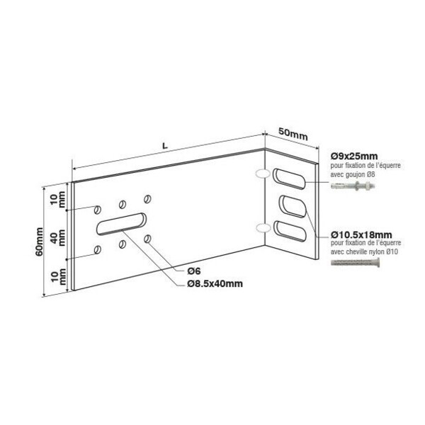 Equerre de bardage galva