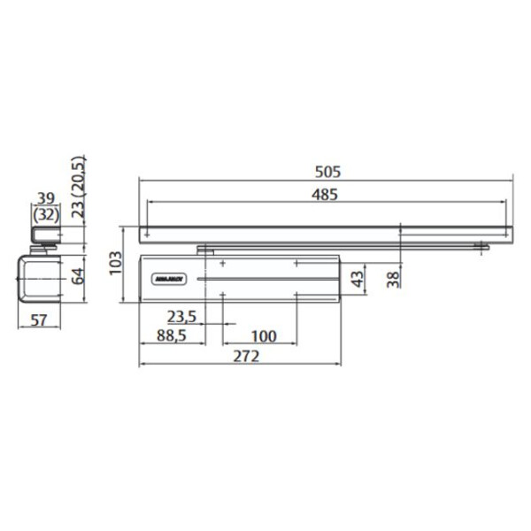 Ferme porte dc700
