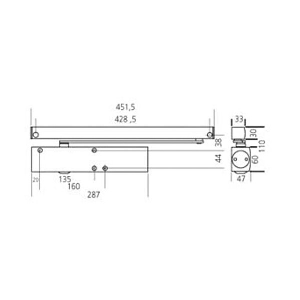Ferme porte ts 5000 ec line