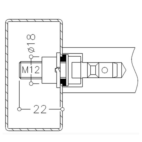 Fixation simple face