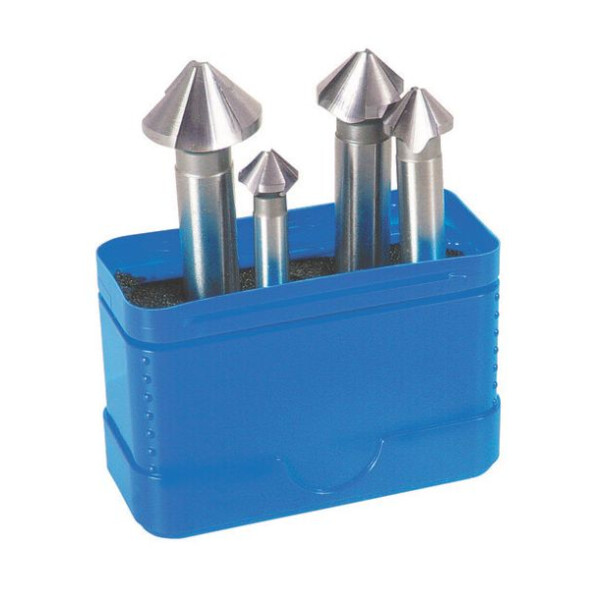 Fraise a chanfreiner hss-e 90° 3 coupes (jeu de 4)