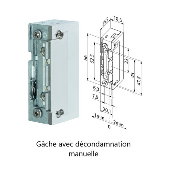 Gâche eff série 1-8 profix ii