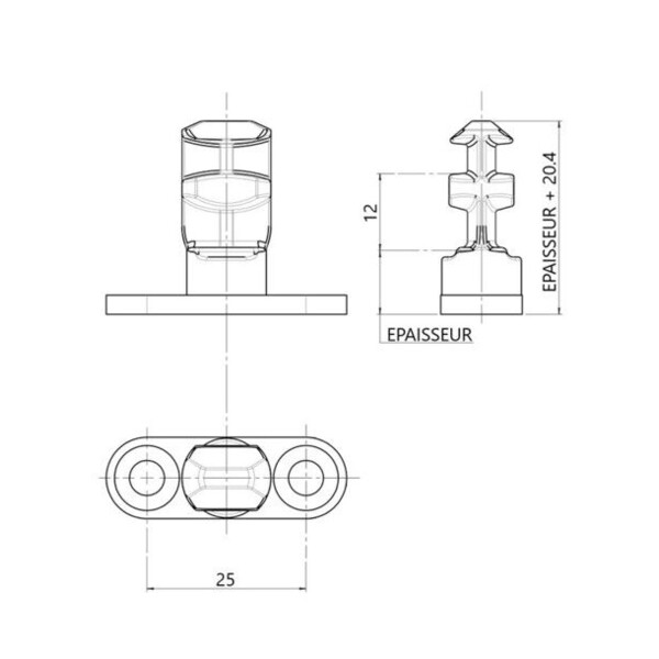 Gâche entrebailleur luce