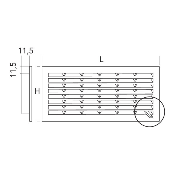 Grille à fermeture