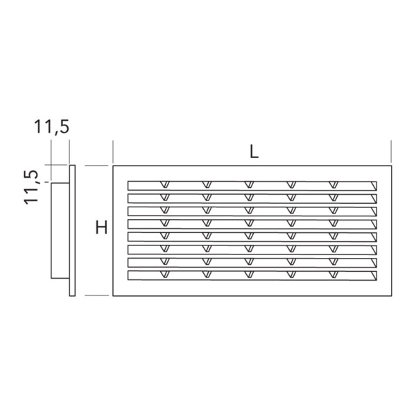 Grille de ventilation encastrable
