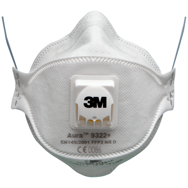 Masque anti-poussieres serie 3m aura 9300+ avec soupape