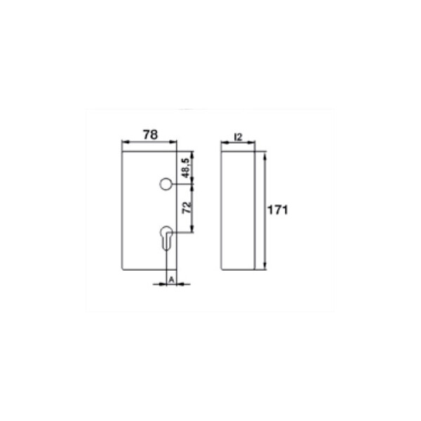 Boitier de serrure acier a crochet
