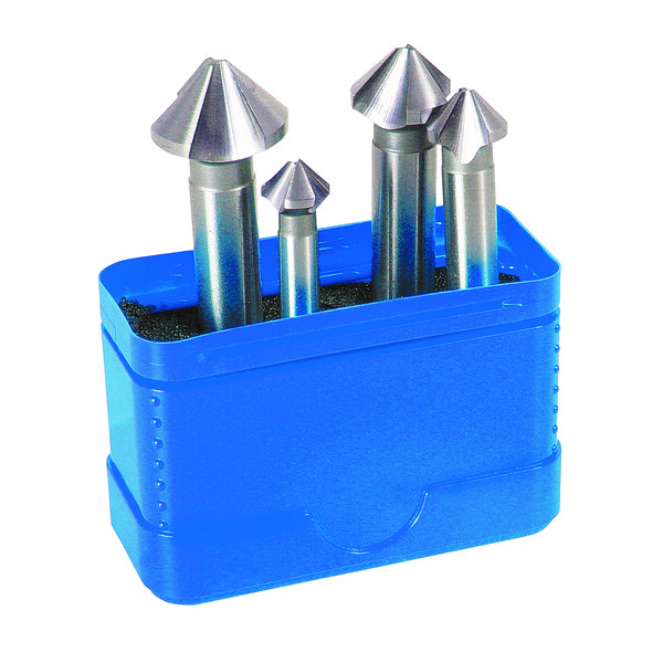 Fraise a chanfreiner hss-e 90° 3 coupes (jeu de 4)