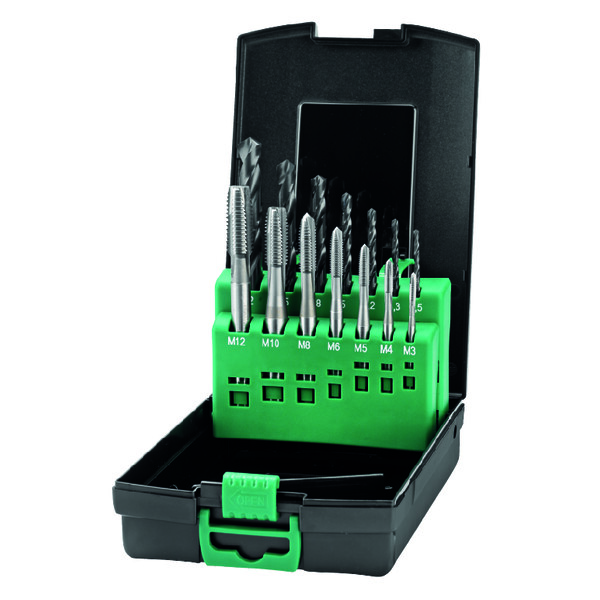 TARAUD MACHINE HSS-E COBALT 8% 22.200/22.201 + FORET 11.450 (Présentation) Taraud machine hss-e cobalt 8% 22.200/22.201 + foret 11.450