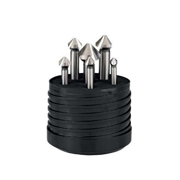 FRAISE A CHANFREINER HSS 90° 3 T QUEUE CYLINDRIQUE ECO PRO 42.535 (JEU DE 6) (Présentation) Fraise a chanfreiner hss 90° 3 t queue cylindrique eco pro 42.535 (jeu de 6)