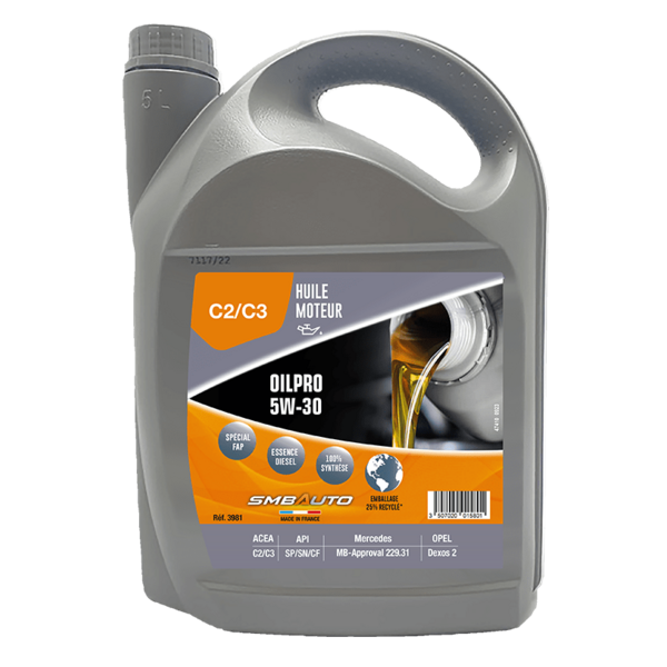 LUBRIFIANT OILPRO C2/C3 5W30 SMB AUTO 5L (Présentation) Lubrifiant oilpro c2/c3 5w30 smb auto 5l