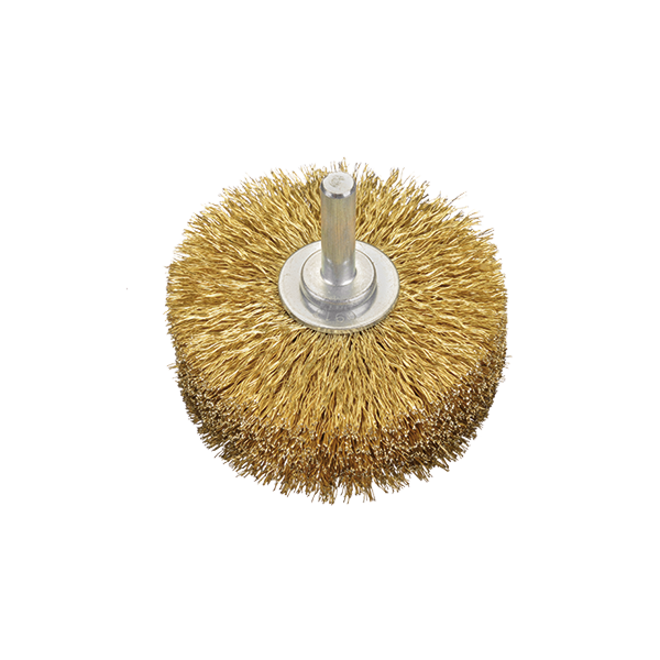 BROSSE CIRCULAIRE SUR TIGE DE 8 MM Ø80 MM ÉP.35 MM ACIER CÂBLÉ 0,25 MM (Présentation) Brosse circulaire sur tige de 8 mm ø80 mm ép.35 mm acier câblé 0,25 mm