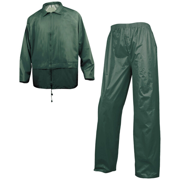 Ensemble de pluie polyester enduit pvc en400 vert
