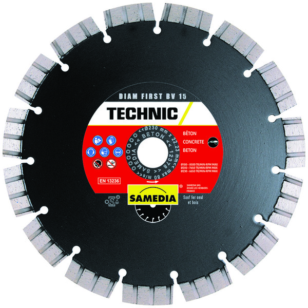 Disque diamant beton first bv15